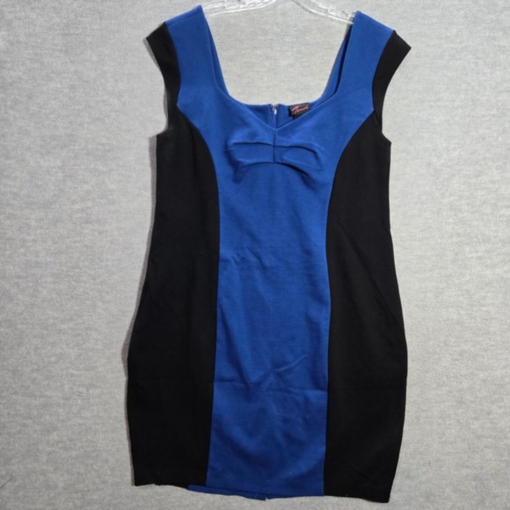 Torrid‎ Women Dress 18 Blue Colorblock Sheath Sleeveless V Neck